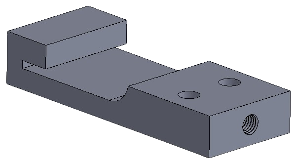 CAD model of hook piece