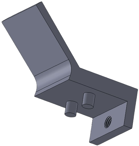CAD model of top piece