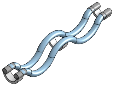 CAD model of hill track