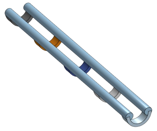 CAD model of straight track